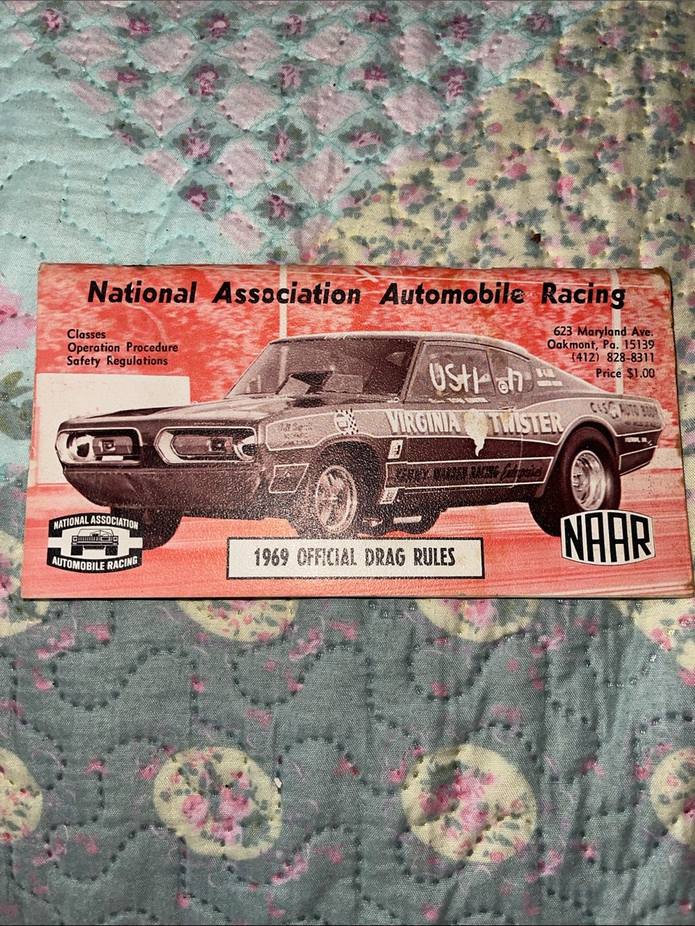 1969 NAAR National Association Automobile Racing Rule Booklet -
